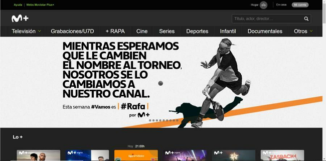 Página principal Movistar Plus+