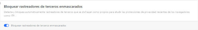 Bloquear rastreadores de terceros enmascarados NextDNS