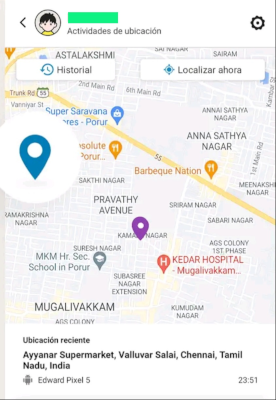 Geolocalización de Norton Family