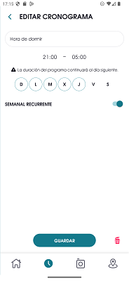 Editar cronograma OurPact