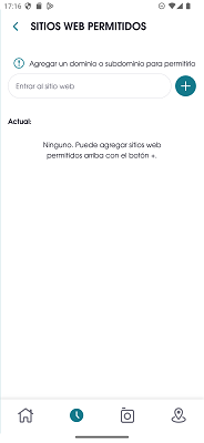 sitios web permitidos OurPact