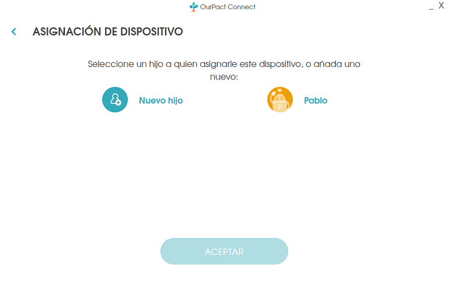 Asignación de dipositivo OurPact