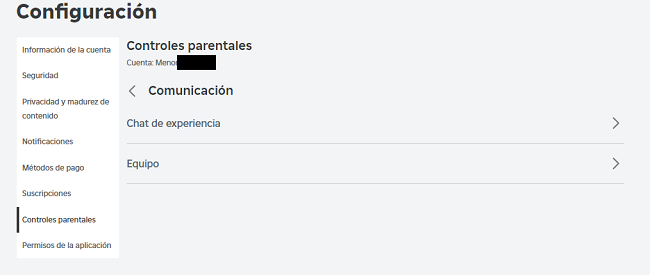 Configuración de controles parentales Roblox