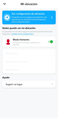 Mi ubicación Snapchat