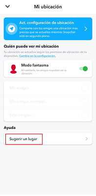 Mi ubicación Snapchat