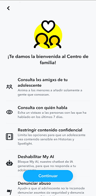 Centro de familia Snapchat