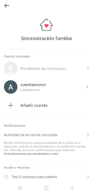 Sincronización familiar de TikTok