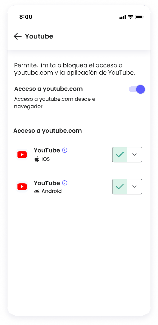 Monitorización de Youtube Qustodio