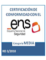Certificado de Conformidad con el Esquema Nacional de Seguridad (ENS) RD 3/2010